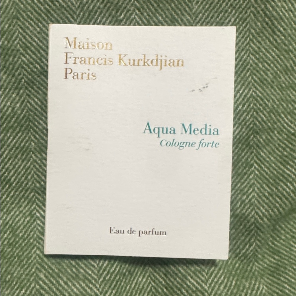 Aqua Media Cologne Forte MAISON FRANCIS KURKDJIAN sample